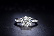 Load image into Gallery viewer, ZOCAI Century Classic Natural Real 1.0 CT Certified I-J/SI Round Cut Diamond Engagement Women Ring 18K White Gold (AU750) W00159