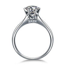 Load image into Gallery viewer, ZOCAI Century Classic Natural Real 1.0 CT Certified F-G/SI Round Cut Diamond Engagement Women Ring 18K White Gold (AU750) W04354