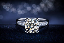 Load image into Gallery viewer, ZOCAI Real 1.0 CT Certified F-G/VS Round Cut Diamond Engagement Women Ring 18K White Gold (AU750) W04710