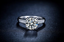 Load image into Gallery viewer, ZOCAI Real 1.0 CT Certified F-G/VS Round Cut Diamond Engagement Women Ring 18K White Gold (AU750) W04710