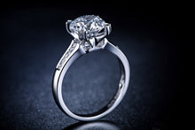 Load image into Gallery viewer, ZOCAI Real 1.0 CT Certified F-G/VS Round Cut Diamond Engagement Women Ring 18K White Gold (AU750) W04710