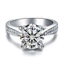 Load image into Gallery viewer, ZOCAI ring For Love Real 1.0 CT GIA Certified F-G/VS2 Round Cut Diamond Engagement Women Ring 18K White Gold (AU750) W03404
