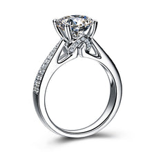 Load image into Gallery viewer, ZOCAI ring For Love Real 1.0 CT GIA Certified F-G/VS2 Round Cut Diamond Engagement Women Ring 18K White Gold (AU750) W03404