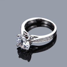 Load image into Gallery viewer, ZOCAI ring For Love Real 1.0 CT GIA Certified F-G/VS2 Round Cut Diamond Engagement Women Ring 18K White Gold (AU750) W03404