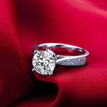 Load image into Gallery viewer, ZOCAI ring For Love Real 1.0 CT GIA Certified F-G/VS2 Round Cut Diamond Engagement Women Ring 18K White Gold (AU750) W03404