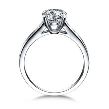 Load image into Gallery viewer, ZOCAI Real 1.0 CT Certified F-G/SI Round Cut Diamond Engagement Women Ring 18K White Gold (AU750) W04635