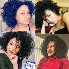 Load image into Gallery viewer, 3B 3C Kinky Curly Clip In Human Hair Extensions Full Head Sets 100% Human Natural Black Hair Clip Ins 4A Dolago Brazilian Remy