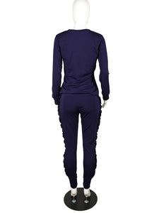 New Outdoor Sport Sets Women Gym Suits Running Suit Two Piece Solid Long-Sleeved Workout Clothes For Women Street Style Clothes