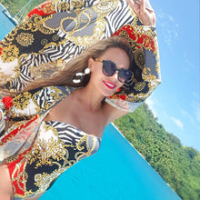 Load image into Gallery viewer, Printed Cover-Ups Long Beach wear Sarong Swimwear Cover Up