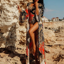 Load image into Gallery viewer, Printed Cover-Ups Long Beach wear Sarong Swimwear Cover Up