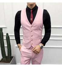 Load image into Gallery viewer, Men Brand New Slim Fit Business Formal Wear Tuxedo High Quality Wedding Dress Mens Suits Casual Costume Homme 2XL Pink