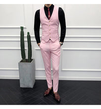 Load image into Gallery viewer, Men Brand New Slim Fit Business Formal Wear Tuxedo High Quality Wedding Dress Mens Suits Casual Costume Homme 2XL Pink