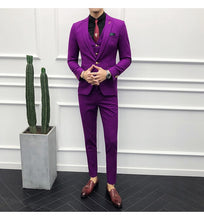 Load image into Gallery viewer, Men Brand New Slim Fit Business Formal Wear Tuxedo High Quality Wedding Dress Mens Suits Casual Costume Homme 2XL Pink