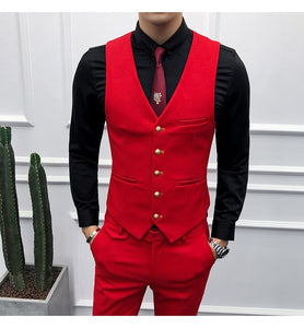 Men Brand New Slim Fit Business Formal Wear Tuxedo High Quality Wedding Dress Mens Suits Casual Costume Homme 2XL Pink