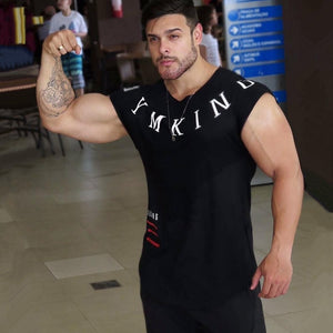 Mens Summer Run Jogging Sports Cotton T-shirt Man Gym Fitness Bodybuilding t shirt Male Workout Training Tee Tops Brand Clothing