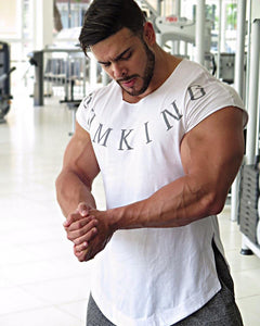 Mens Summer Run Jogging Sports Cotton T-shirt Man Gym Fitness Bodybuilding t shirt Male Workout Training Tee Tops Brand Clothing