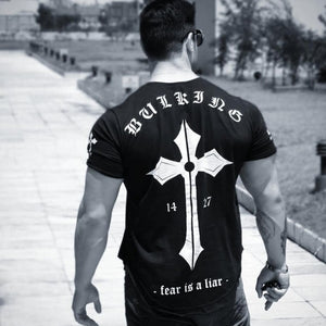 Mens Summer Run Jogging Sports Cotton T-shirt Man Gym Fitness Bodybuilding t shirt Male Workout Training Tee Tops Brand Clothing