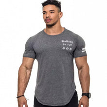 Load image into Gallery viewer, Mens Summer Run Jogging Sports Cotton T-shirt Man Gym Fitness Bodybuilding t shirt Male Workout Training Tee Tops Brand Clothing