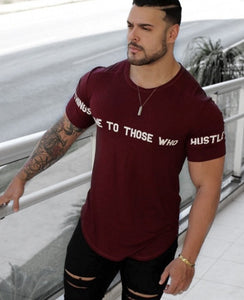 Mens Summer Run Jogging Sports Cotton T-shirt Man Gym Fitness Bodybuilding t shirt Male Workout Training Tee Tops Brand Clothing