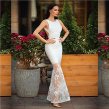 Load image into Gallery viewer, Ocstrade High Fashion 2020 New Women White Bandage Dress Sexy Backless Maxi Bandage Dress Long Bodycon Lace Evening Party Dress