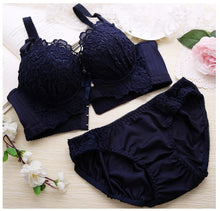 Load image into Gallery viewer, Sexy Underwear Set Push Up Bra Set For Women Underwear Lace Embroidery Bralette Set Women Intimates Lingerie AB Cup