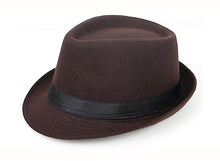 Load image into Gallery viewer, Wool Fedora Jazz Hat Men Chapeu Panama Masculino Sombrero Mujer Women Felt Hats Man Bowler Vintage Black Retro Cap