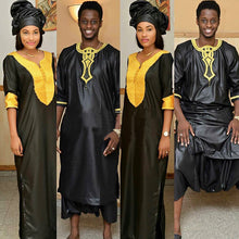 Load image into Gallery viewer, AFRICAN FASHION DESIGN DRESSES SOFT MATERIAL EMBROIDERY DESIGN DRESSES LADY AND MEN