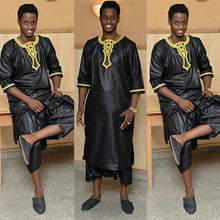 Load image into Gallery viewer, AFRICAN FASHION DESIGN DRESSES SOFT MATERIAL EMBROIDERY DESIGN DRESSES LADY AND MEN