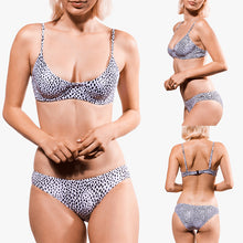 Load image into Gallery viewer, Polka Dot Underwire Bra Push Up Brazilian Bathing Suit