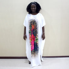 Load image into Gallery viewer, Dashiki Long Dresses For Women Short Sleeve Casual Print African Clothes