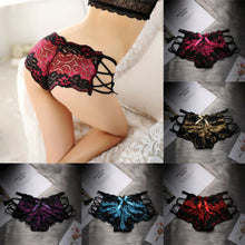 Load image into Gallery viewer, Sexy Women Lace Panties G-String Cross strap Briefs Flower Thongs Sex Panty Underwear For Woman Lingerie Knickers Female Panties