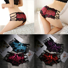 Load image into Gallery viewer, Sexy Women Lace Panties G-String Cross strap Briefs Flower Thongs Sex Panty Underwear For Woman Lingerie Knickers Female Panties