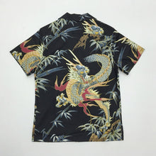 Load image into Gallery viewer, BOB DONG Dragon Bamboo Pattern &#39;Aloha&#39; Hawaiian Shirts For Men Camp Collar Black