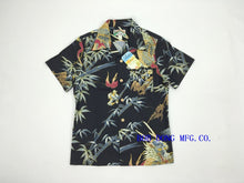 Load image into Gallery viewer, BOB DONG Dragon Bamboo Pattern &#39;Aloha&#39; Hawaiian Shirts For Men Camp Collar Black