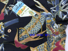 Load image into Gallery viewer, BOB DONG Dragon Bamboo Pattern &#39;Aloha&#39; Hawaiian Shirts For Men Camp Collar Black
