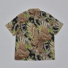 Load image into Gallery viewer, BOB DONG Big Falcon Hawaiian Shirts Retro Cotton-Flax Loop Collar Short Sleeve