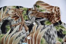 Load image into Gallery viewer, BOB DONG Big Falcon Hawaiian Shirts Retro Cotton-Flax Loop Collar Short Sleeve