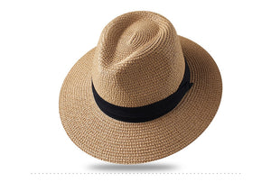 FURTALK Panama Hat Summer Sun Hats for Women Man Beach Straw Hat for Men UV Protection Cap chapeau femme 2020