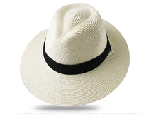 Load image into Gallery viewer, FURTALK Panama Hat Summer Sun Hats for Women Man Beach Straw Hat for Men UV Protection Cap chapeau femme 2020