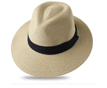 Load image into Gallery viewer, FURTALK Panama Hat Summer Sun Hats for Women Man Beach Straw Hat for Men UV Protection Cap chapeau femme 2020