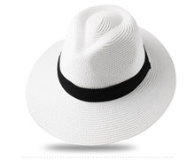 Load image into Gallery viewer, FURTALK Panama Hat Summer Sun Hats for Women Man Beach Straw Hat for Men UV Protection Cap chapeau femme 2020