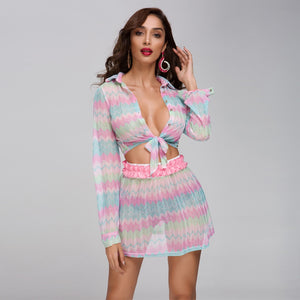 Summer Dress Suits Elegant Celebrity Fashion Night Club Party Dresses Sexy Women Long Sleeve Beach Style Plus Size