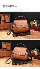 Load image into Gallery viewer, 2020 Genuine Leather Women Bags V letters Designer Handbags Luxury Lady Shoulder Crossbody Bag Tassel Women Brand Messenger Bag