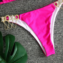 Load image into Gallery viewer, Rhinestone Crystal Diamond Metal Chain Luxury Aristocratic Swimming Suit