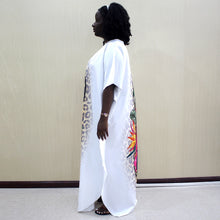 Load image into Gallery viewer, Dashiki Long Dresses For Women Short Sleeve Casual Print African Clothes