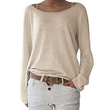 Load image into Gallery viewer, Women Oversize Loose Long Sleeve T-Shirt Baggy Plus Tops Casual Solid T Shirt