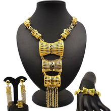 Load image into Gallery viewer, Gold Jewelry Sets for Women Fashion Big Necklace Bracelet Earrings Set