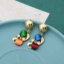 Load image into Gallery viewer, Jewelry Sets For Women Luxury Oil Painting Round Pendant Necklaces Earrings Bracelets Set Accessories