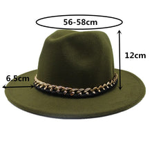Load image into Gallery viewer, Seioum New Fashion Wool Pork Pie Boater jazz Top Hat For Women&#39;s Men&#39;s Felt Wide Brim Fedora Gambler Hat