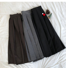 Load image into Gallery viewer, long Skirts Women High Waist pleated Skirt solid Color Skirt